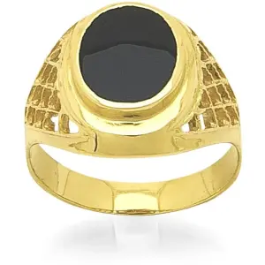 Мъжки златен пръстен с камък MCE 0020