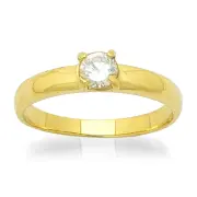 Дамски златен пръстен с циркони DCI 1043