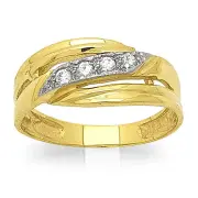 Дамски златен пръстен с циркони DCI 2198