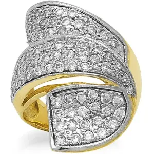 Дамски златен пръстен с циркони DCI 3701-2