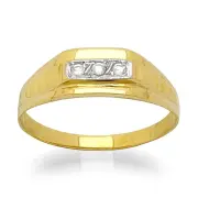 Мъжки златен пръстен с циркони MCI 3765