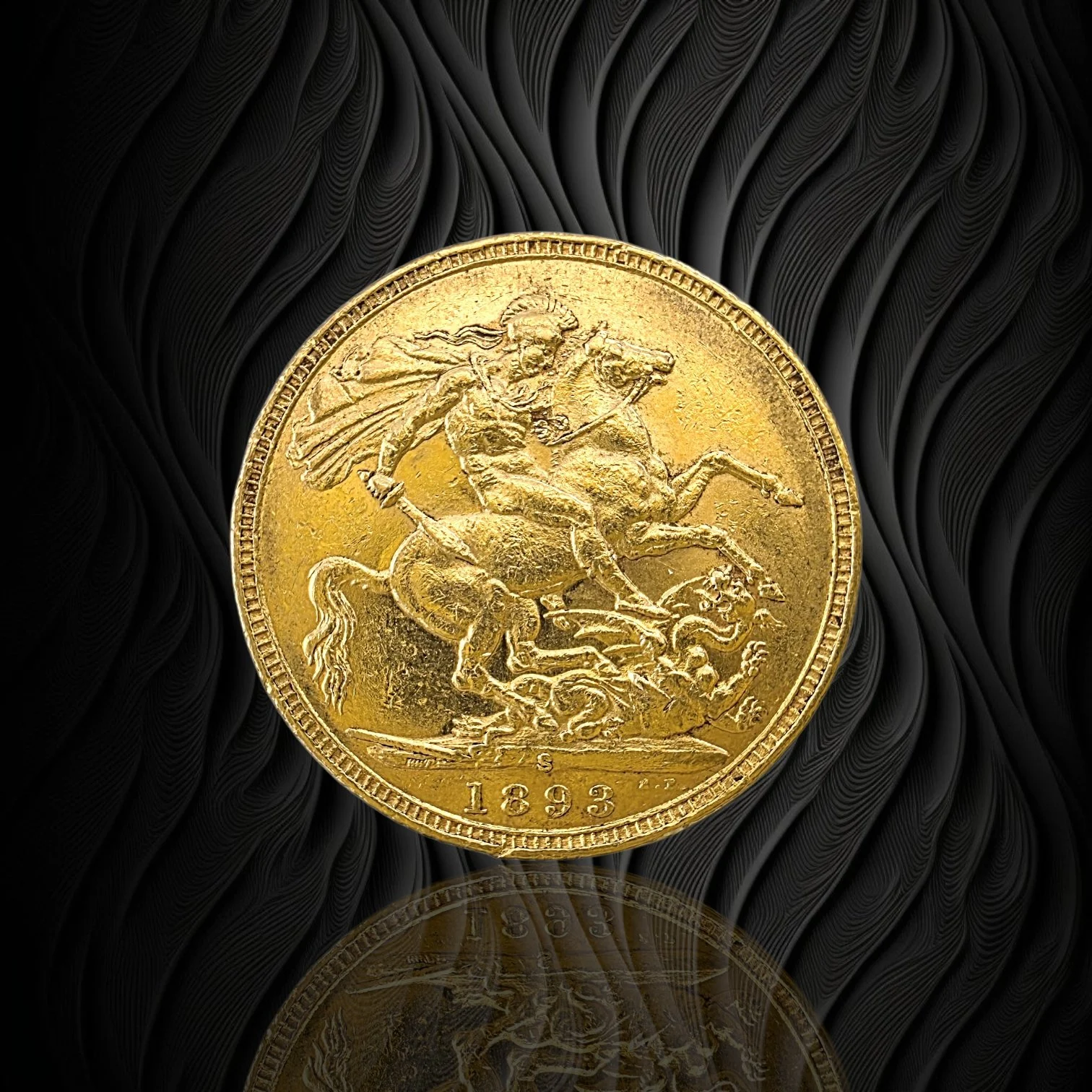 Британски златен суверен Виктория с воал 1893–1901 RG12957