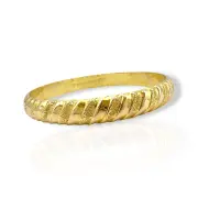 Дамска твърда гривна – евтино злато втора ръка “Erylia” 8.94гр 6.5см/0.9см 14К/585 RG9884