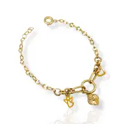 Дамска златна гривна Van Cleef с талисмани 14К RG11834