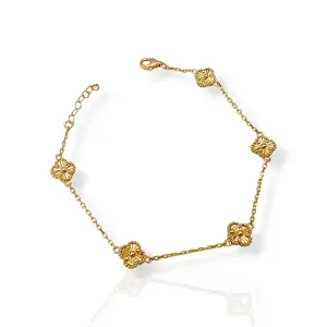 Ефирна дамска златна гривна Van Cleef 14К RG12092