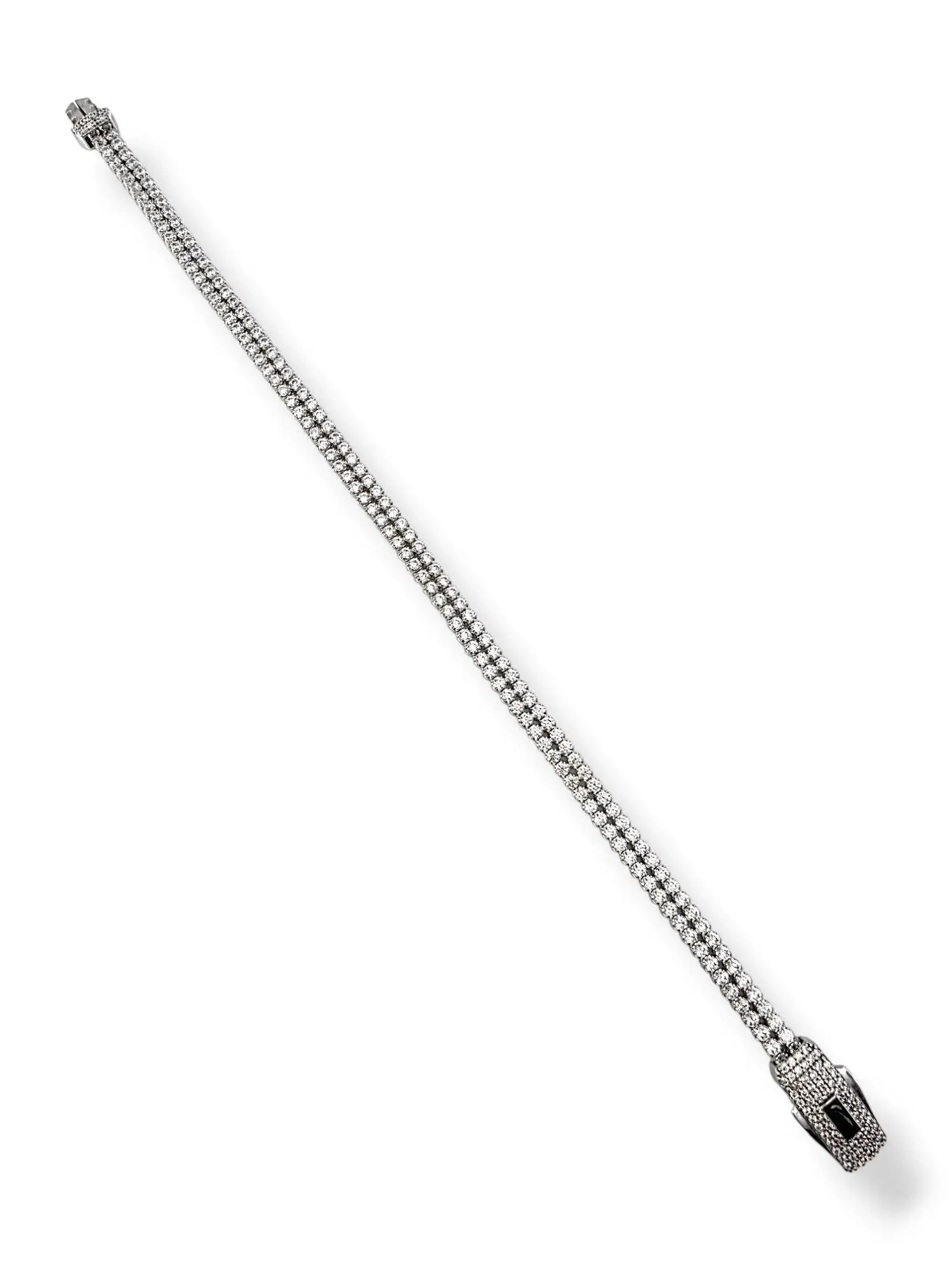 Дамска тенис гривна Monaco Chain AGUA бяло злато и Swarovski 14К RG12707