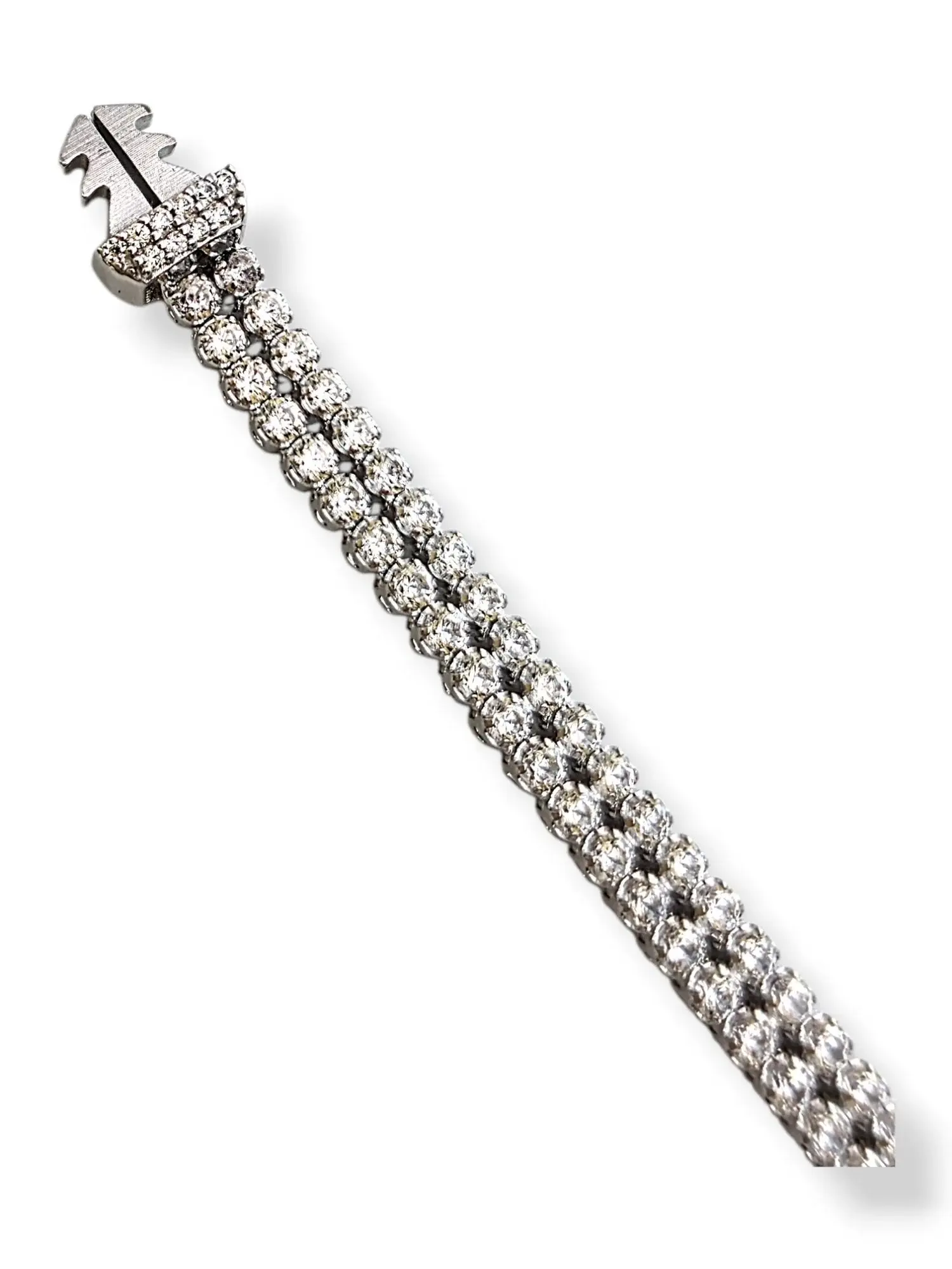 Дамска тенис гривна Monaco Chain AGUA бяло злато и Swarovski 14К RG12707