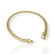Елегантна дамска златна гривна Monaco Chain Plain Lock 14К RG11753