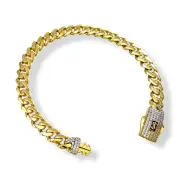 Дамска златна гривна Monaco Chain с луксозна катарама 14К RG12710