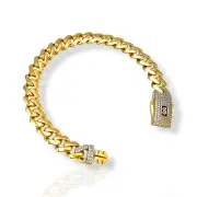 Дамска златна гривна Monaco Chain с бляскав акцент 14К RG12391