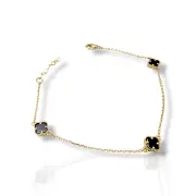 Дамска златна гривна Van Cleef с оникс 14К RG11816