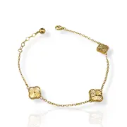 Луксозна златна гривна Van Cleef дизайн 14К RG11658