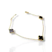 Дамска златна гривна Van Cleef с черен оникс 14К RG11817