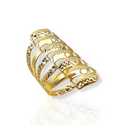 Луксозен ажурен дамски пръстен 14К 3.35гр м59 RG9985