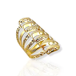 Луксозен ажурен дамски пръстен 14К 3.35гр м59 RG9985