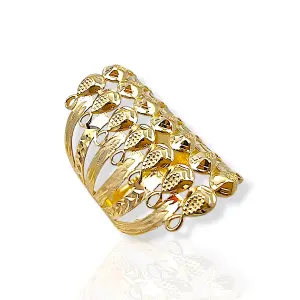 Ефирен ажурен дамски пръстен 14К 3.66гр м58 RG9989