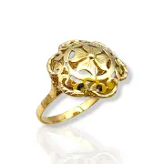 Дамски златен пръстен с флорална ажурна форма 14K RG11208