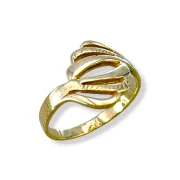 Ажурен дамски пръстен с вълнообразен дизайн 14K RG12859