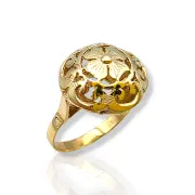 Дамски златен пръстен с цвете и орнаменти 14K RG11209