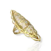 Дамски златен пръстен с богата филигранна орнаментика 14K RG12211