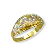 Нежен дамски златен пръстен с бяло диамантиране 14K RG12860