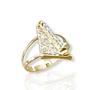 Дамски златен пръстен Пиано с модерна геометрична визия 14K RG13435