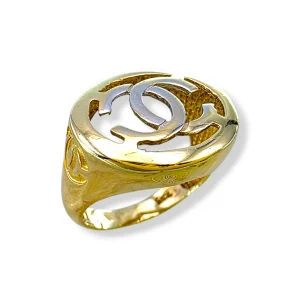 Масивен златен пръстен с лого Шанел 14K RG12862