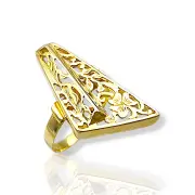 Дамски златен пръстен с трапецовидно пиано 14K RG10966