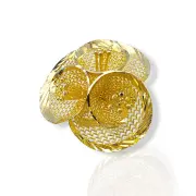 Дамски златен пръстен с ажурно цвете и фини тичинки 14K RG12839