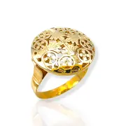 Дамски златен пръстен с богата ажурна украса 14K RG11647