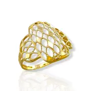 Олекотен дамски златен пръстен с ажурен дизайн 14K RG12921