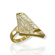 Дамски златен пръстен Пиано ажурен с цветен орнамент 14K RG12617