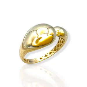 Дамски златен пръстен без камъни с абстрактен дизайн 14K RG12167