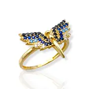 Дамски златен пръстен с крила на феникс 14K RG12031