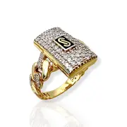 Дамски златен пръстен Monaco Chain масивен дизайн 14К RG11749