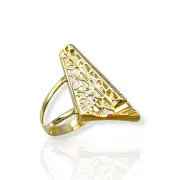 Изискан дамски златен пръстен Пиано мотив 14K RG11851