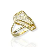 Златен пръстен Пиано с филигранни елементи 14K RG11852