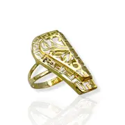 Луксозен дамски златен пръстен Пиано ажур 14K RG11853