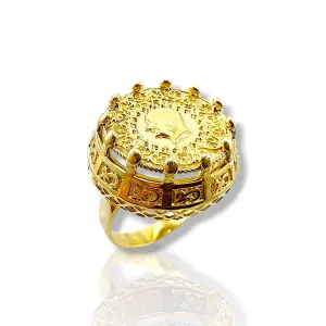 Дамски златен пръстен Корона Ататюрк 7.37гр м59 14К/585 RG8703