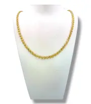 Ефектен дамски златен синджир с кръгли звена 14K RG11557