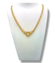 Дамски златен синджир въже със стилна изработка 14K RG11612