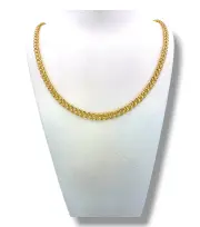 Масивен дамски златен синджир с двойна плетка 14K RG11560