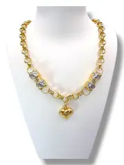 Дамски златен синджир с висулка сърце 14K RG10672