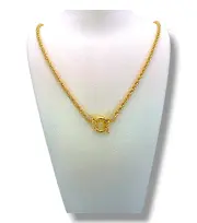 Стилен дамски златен синджир въже с елегантни маншети 14K RG11718