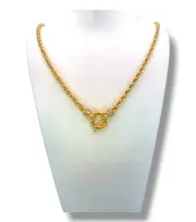 Дамски златен синджир въже с кръгла закопчалка 14K RG11719