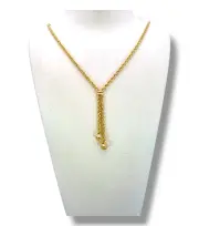 Дамско златно колие въже с висящи елементи 14K RG11611