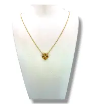 Елегантно дамско златно колие Van Cleef с нежна висулка 14K RG11659