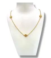 Луксозно златно колие Van Cleef с флорални елементи 14K RG11660