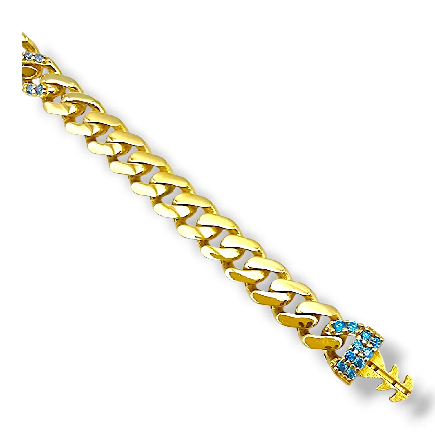 Детска златна гривна Monaco Chain с гравируема плочка 14К RG11027