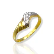Детски златен пръстен с плавна извивка 14K RG10957